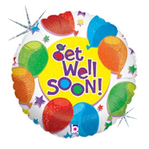 Balloons & Stars Get Well