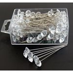 Diamante Pins - large (box of 100) - 10mmD Head x 55mm  Length