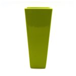 Ceramic Square Tapered Vase - Lime 270mmH