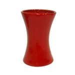 Ceramic Waisted Vase - Red 280mmH