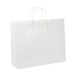 Kraft Carry Bags Large (10pk) - White 380x120x310mmH