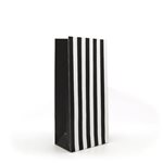 Gloss Stripe Paper Bags (10pk) - White/Black - 220mmH