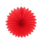 Tissue Paper Fan 400mmD - Red