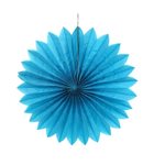 Tissue Paper Fan 400mmD - Turquoise