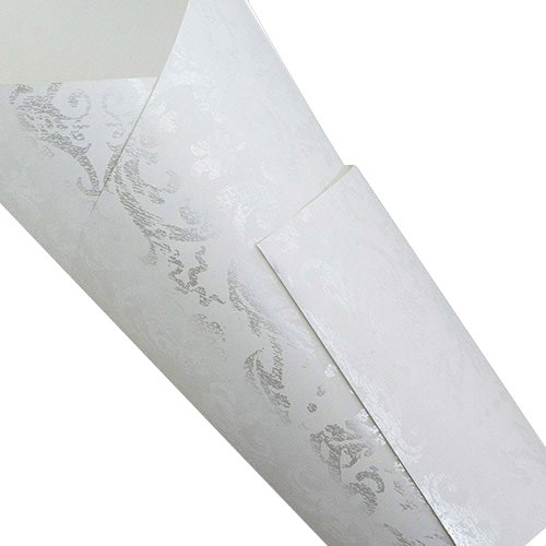 Pearlwrap - Damask Pearl on White