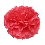 Tissue Pom Pom - 450mmD - Coral