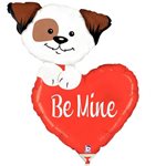 Puppy Love Be Mine - 14 inch Stick Balloon
