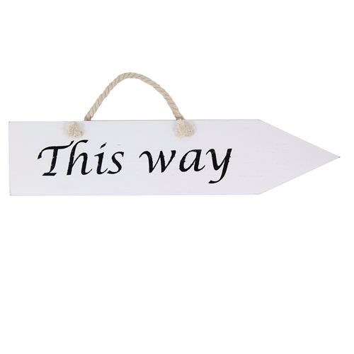 Reversible 'This Way' Sign
