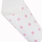 Pearlwrap - Pink Dots on White - 50 x 60cm Sheet (pk 50 shts)