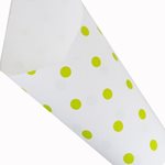 Pearlwrap - Lime Dot on White - 50 x 60cm Sheet (pk 50 shts)