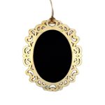 Oval Vintage Blackboard - Natural 150x185mmD