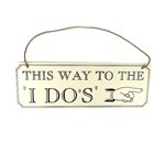 This Way To The I DO'S Sign - White 400mmL