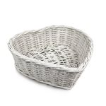 Heart Basket White - 34cm X 33cm X 10cmH