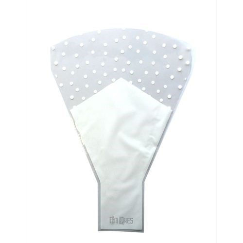 Flower Sleeves White with Dots - 10Bx35Tx48L (50 p