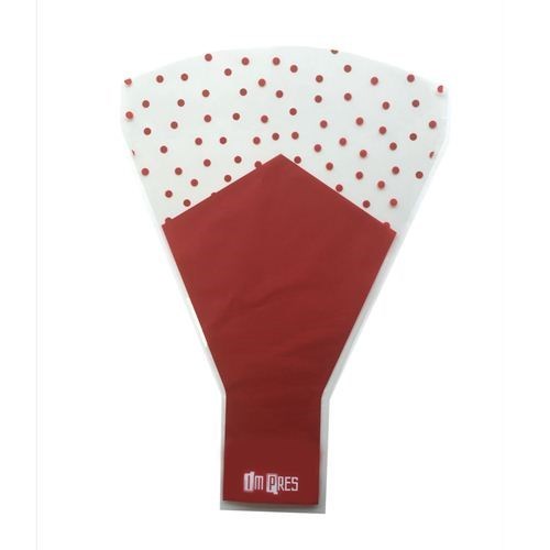Flower Sleeves Red with Dots - 10Bx35Tx48L (50 pk)