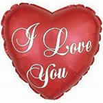 I Love You Script - 4 inch Balloon