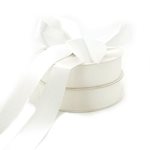 Double Face Satin - 25mm x 25m - White