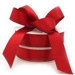 Double Face Satin - 25mm x 25m - Red