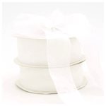 Edged Organza - 38mm x 50m - White