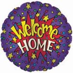 Welcome Home Red Burst - 9 Inch Stick Balloon