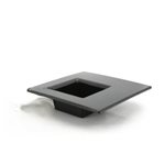Plastic Off Set Square - Black 110x225mmH