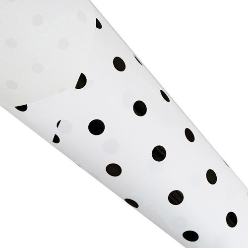 Pearlwrap - Black Dots on White