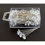 Diamante Pins - Medium (box of 100) - 8mmD Head x 55mm  Length