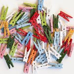 Mini Pegs (100 pk) - Assorted Colours