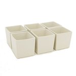 Ceramic Cubes (set of 6) - White 100mmSq