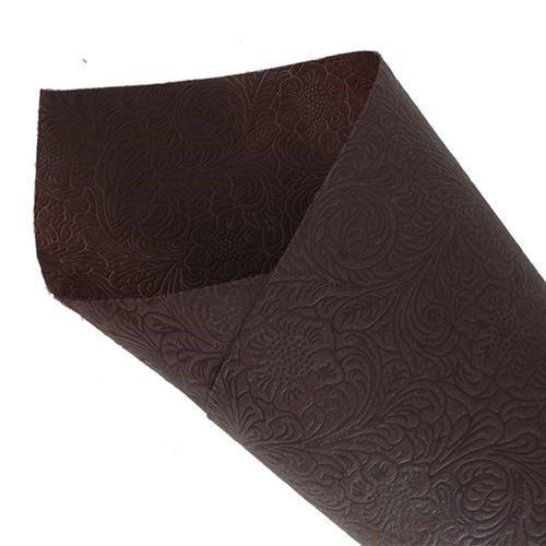 Non Woven Floral Ptn Pressed 53cm x 10m - Brown