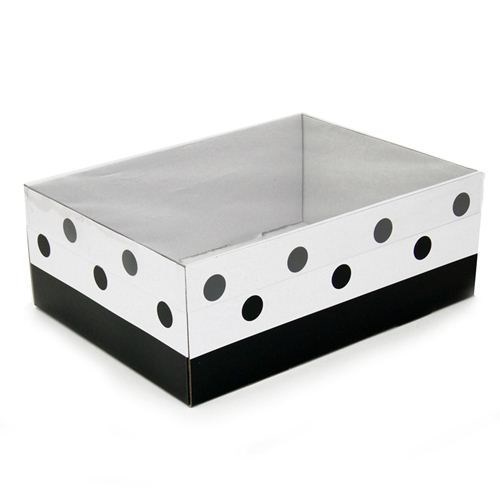 Gift Box With Black Dots and Clear Lid