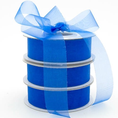 45m Royal Blue Organza Ribbon 39mm,Organza Chiffon Ribbon,Clear Chiffon  Ribbon Hair Ribbon Gift Wrap Ribbon Organza for 2023 King Charles III