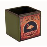 Rustic Cube - Olive Flamingo 130mmSq
