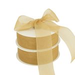 Edged Organza - 38mm x 50m - Old Gold