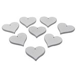 Wooden Heart With Hole (8 pk) - White