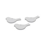 Wooden Bird With Hole (8 pk) - White