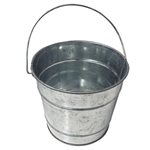 Galvanised Bucket - 14cmD x 11cmD base x 12.5cmH