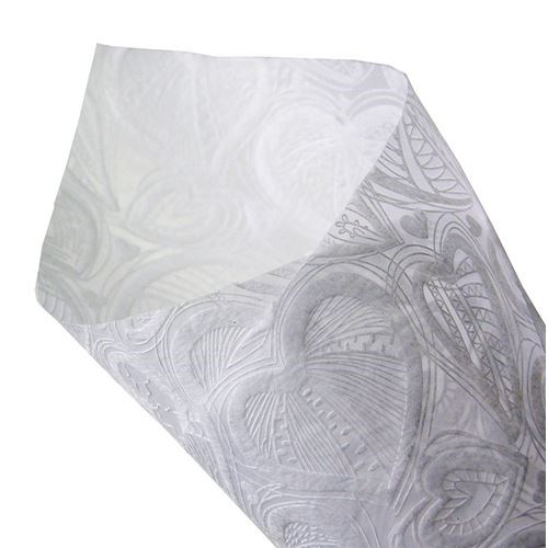 Heart  Non-Woven Roll  - White - 50cmx10m