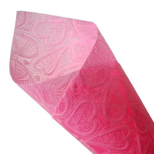 Heart Leaf Non-Woven Roll - Pink - 50cmx10m