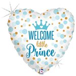 Glitter Baby Prince - 9 Inch Stick Balloon