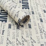 Newspaper Kraft Sheets 500x700mm (50pcs) - Love Black Print 70gsm