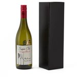 Single Wine Box - Black and Kraft 85x85x335mmH