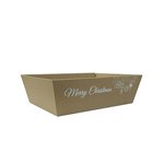 Medium Rectangular Tray - Christmas Kraft - 250bx200wx90mmh