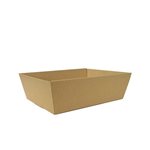 Medium Rectangular Tray - Kraft - 250bx200wx90mmh