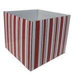 Posy Box - Red Stripe 130x110mmH