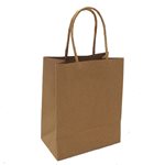 Kraft Carry Bags Mini (10pk) - Kraft 130x75x160mmH