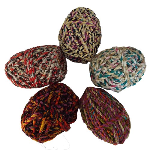 Recycled Sari Twine  Asst. Colours 25m