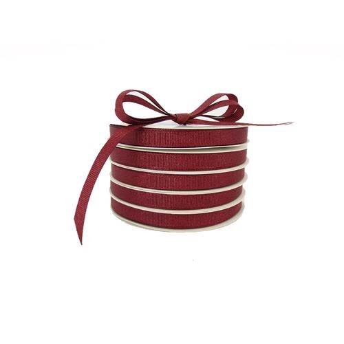 Plain Stitched Grosgrain Burgundy 10mm x 25m