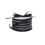 Plan Stitched Grosgrain- Black - 10mm x 25m