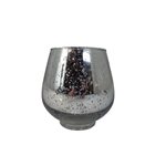 Hurricane Tealight Holder - Flecked Silver - 95mmH